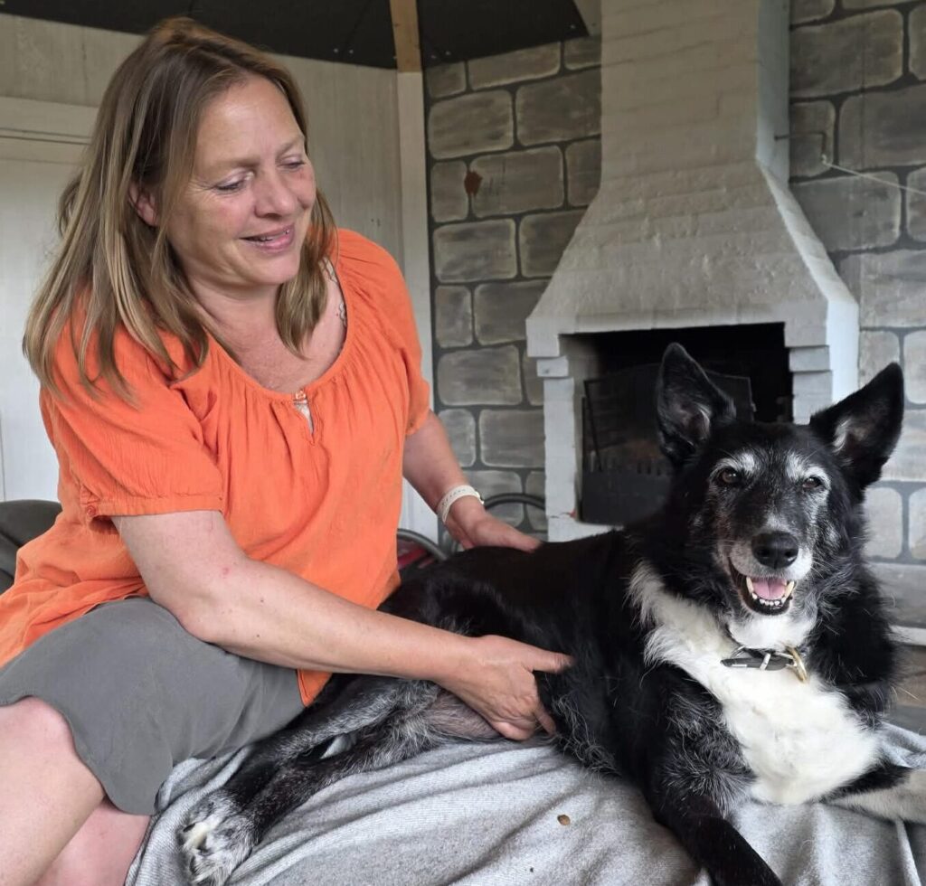 Ann arbejder med en hund under en terapisession hos Naturlig Hund.
